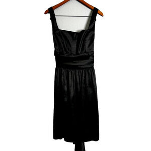 After Six Gown Womens Sz 14 Black Tan Taffeta Bodice Cocktail Sleeveless‎ Dress